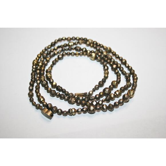 Antique Ethnic Sterling Silver Beaded Necklace - Picture 9 of 10